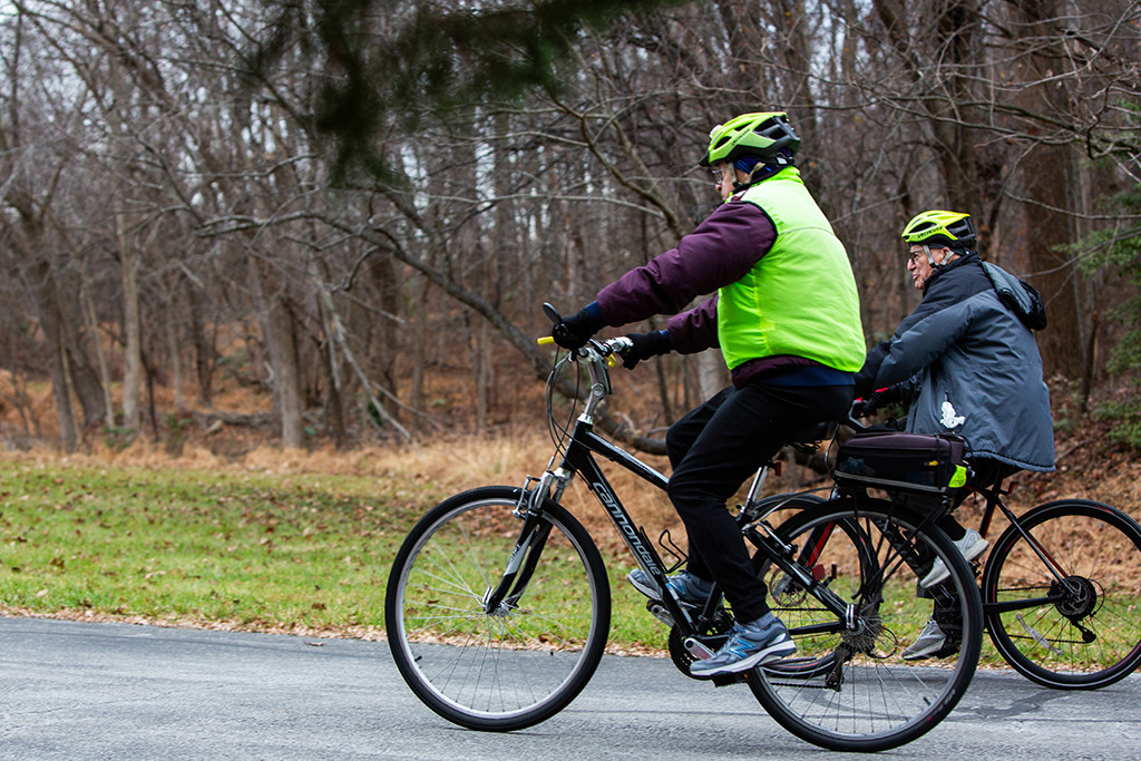 two collington residents riding bikes