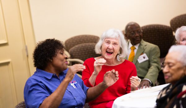 resident laughing