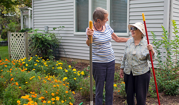 residents gardening