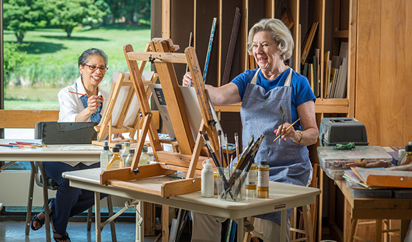residents painting